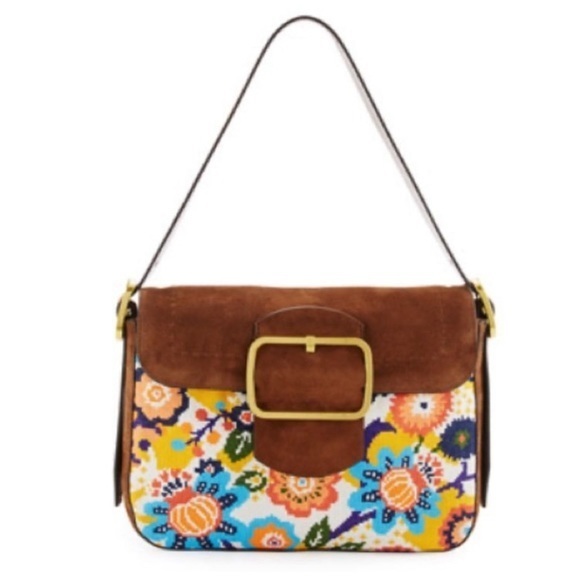 Tory Burch Handbags - Tory Burch Sawyer Suede Needlepoint Bag